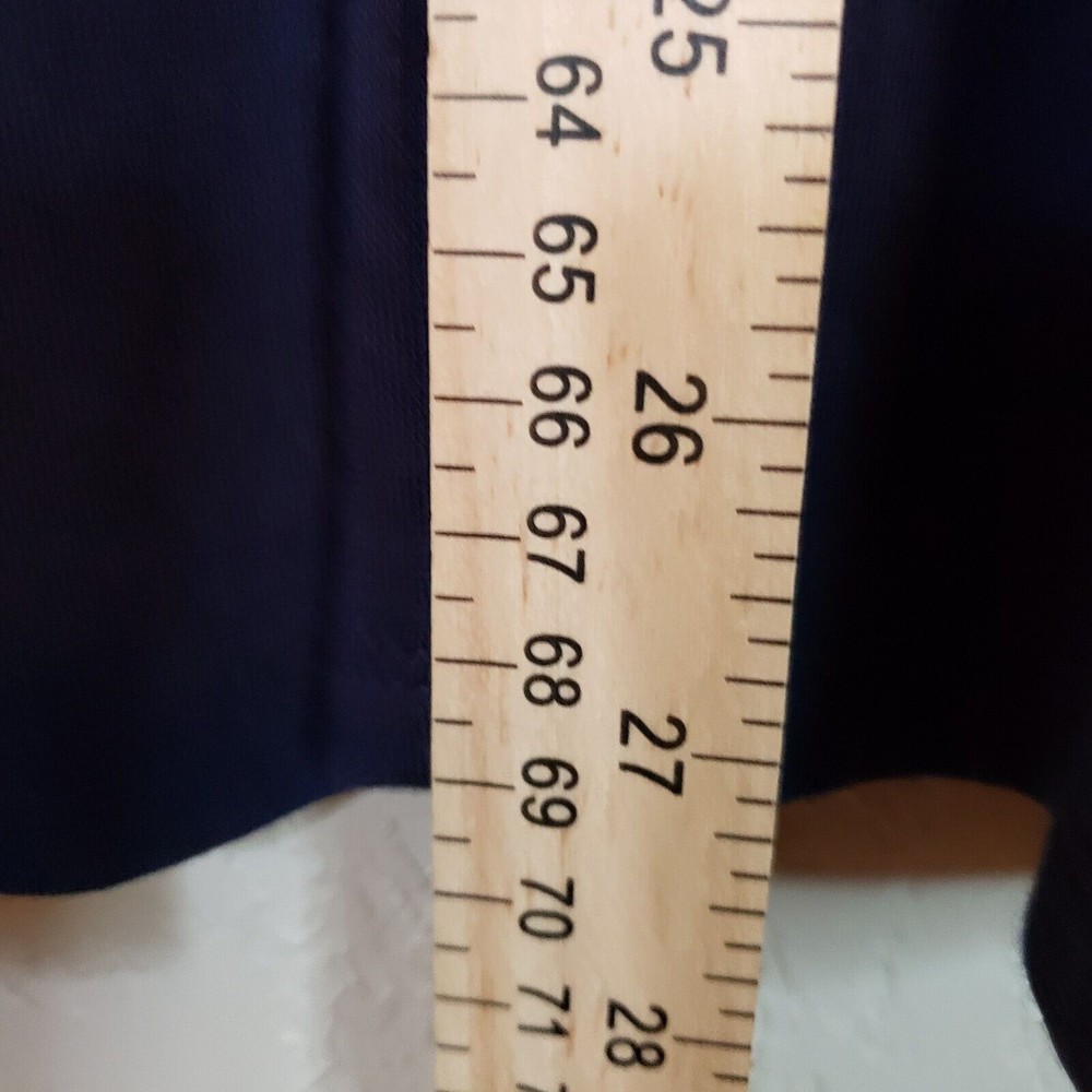 Lilly Pulitzer Braylen Tab Sleeve Tunic Navy Pleated Top, Size Medium - Picture 8 of 9